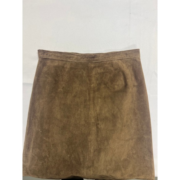 Sonoma Jean Company Genuine Leather Suede Maxi Skirt Browns Women Size 12 - Picture 3 of 13
